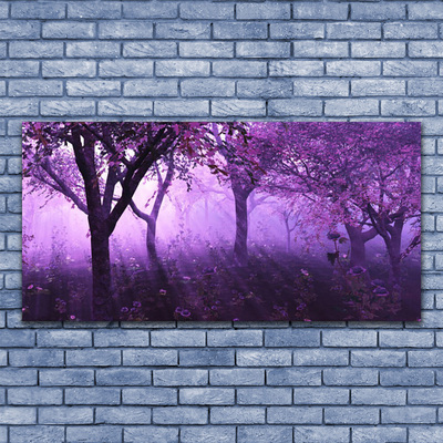 Plexiglas® Wall Art Trees nature purple pink