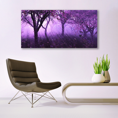 Plexiglas® Wall Art Trees nature purple pink