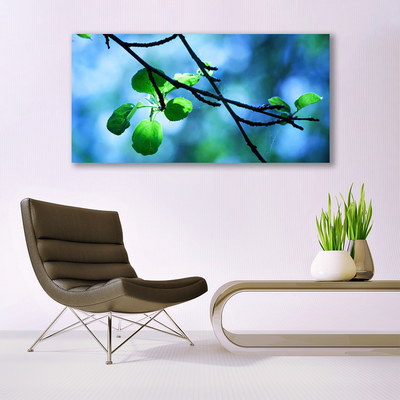 Plexiglas® Wall Art Branch leaves floral black green