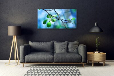 Plexiglas® Wall Art Branch leaves floral black green