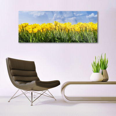 Plexiglas® Wall Art Tulips floral yellow green