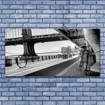 Plexiglas® Wall Art Bridge road bike architecture grey