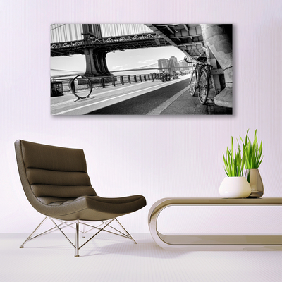 Plexiglas® Wall Art Bridge road bike architecture grey