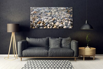 Plexiglas® Wall Art Stones art grey yellow