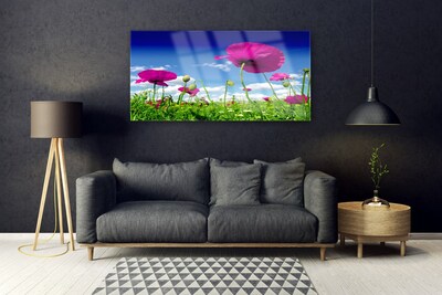 Plexiglas® Wall Art Meadow flowers nature red green