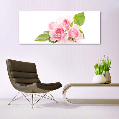 Plexiglas® Wall Art Roses floral pink