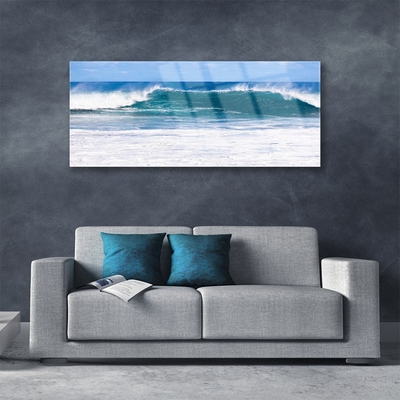 Plexiglas® Wall Art Sea landscape blue white