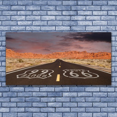 Plexiglas® Wall Art Road landscape black white