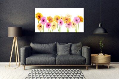 Plexiglas® Wall Art Flowers floral yellow pink green