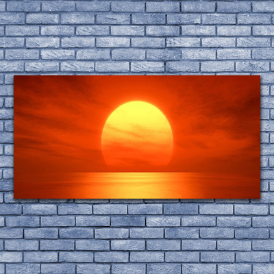 Plexiglas® Wall Art Sun landscape yellow