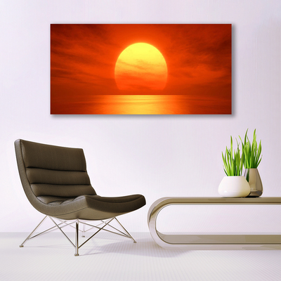 Plexiglas® Wall Art Sun landscape yellow