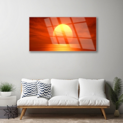 Plexiglas® Wall Art Sun landscape yellow