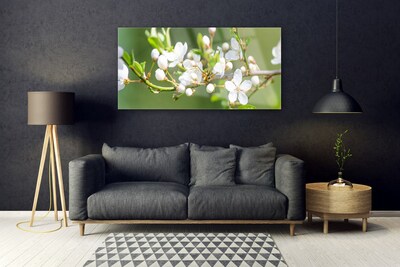 Plexiglas® Wall Art Branches flowers floral green white