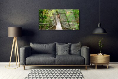 Plexiglas® Wall Art Bridge forest nature brown green