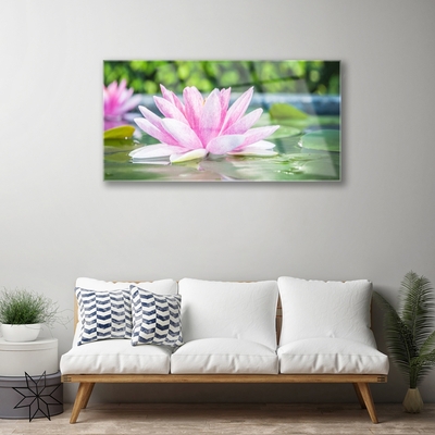 Plexiglas® Wall Art Flower water art pink green