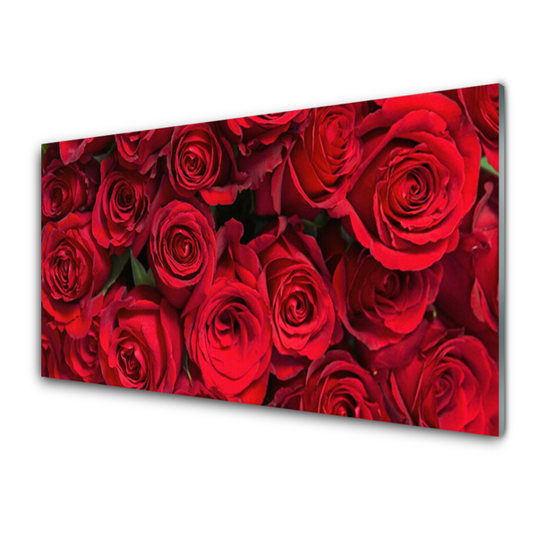 Plexiglas® Wall Art Roses floral red