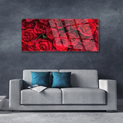 Plexiglas® Wall Art Roses floral red