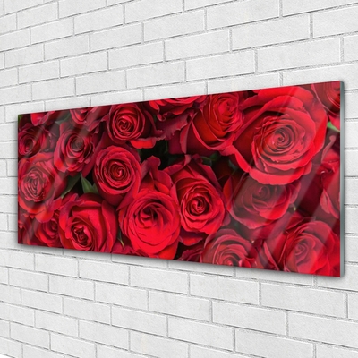 Plexiglas® Wall Art Roses floral red