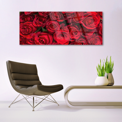 Plexiglas® Wall Art Roses floral red