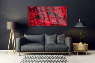 Plexiglas® Wall Art Roses floral red