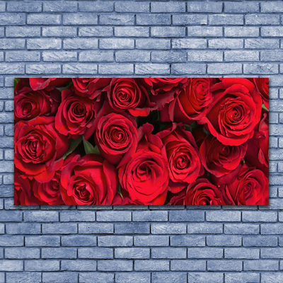 Plexiglas® Wall Art Roses floral red