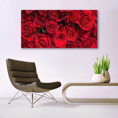 Plexiglas® Wall Art Roses floral red