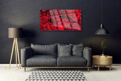 Plexiglas® Wall Art Roses floral red