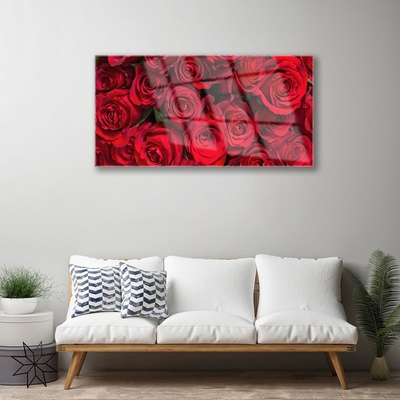 Plexiglas® Wall Art Roses floral red