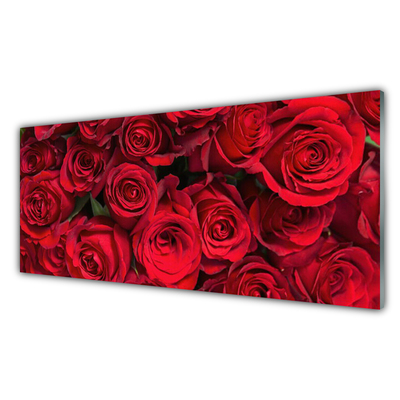 Plexiglas® Wall Art Roses floral red