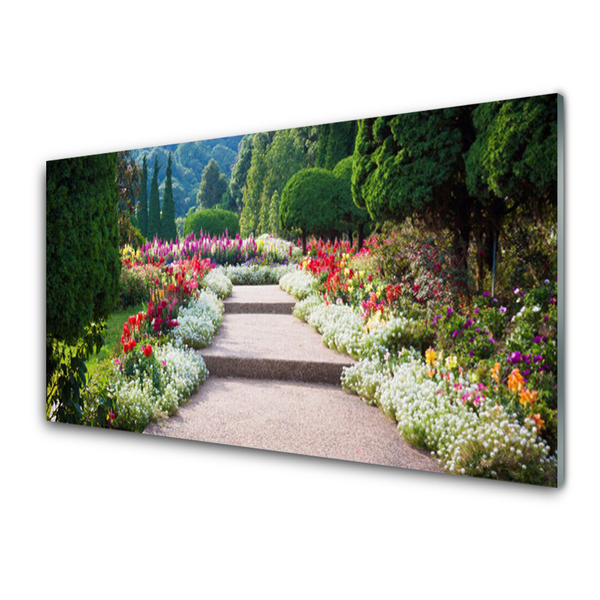 Plexiglas® Wall Art Stairs garden nature multi