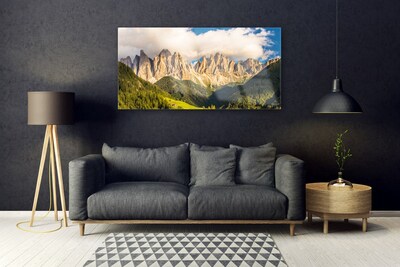 Plexiglas® Wall Art Mountains landscape brown green