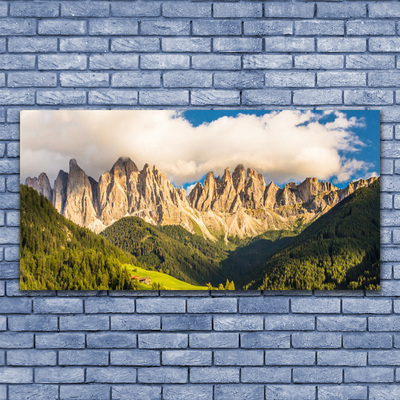 Plexiglas® Wall Art Mountains landscape brown green