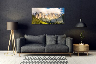 Plexiglas® Wall Art Mountains landscape brown green