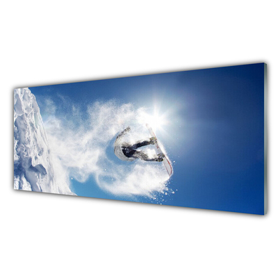 Plexiglas® Wall Art Winter sports snow art white