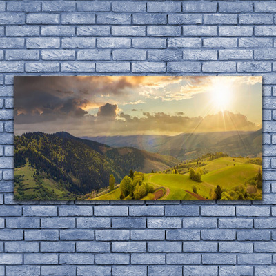 Plexiglas® Wall Art Mountains landscape black green