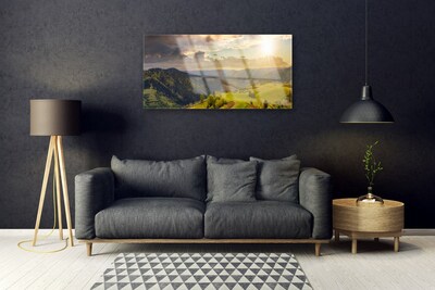 Plexiglas® Wall Art Mountains landscape black green