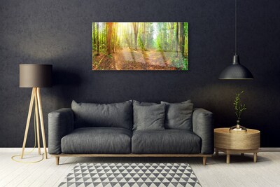 Plexiglas® Wall Art Forest nature brown green