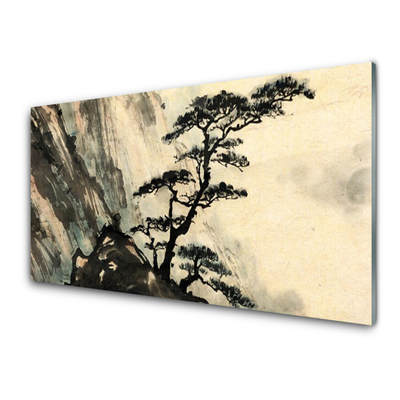 Plexiglas® Wall Art Tree nature black