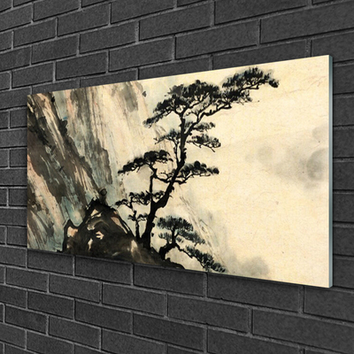 Plexiglas® Wall Art Tree nature black