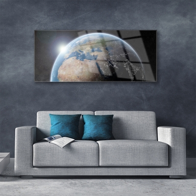 Plexiglas® Wall Art Globe universe brown blue green