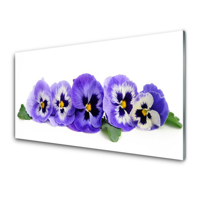 Plexiglas® Wall Art Petals floral white purple green