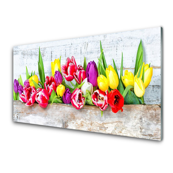 Plexiglas® Wall Art Tulips floral multi