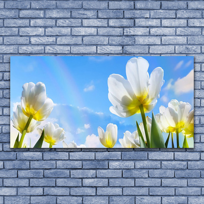 Plexiglas® Wall Art Flowers floral white green