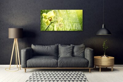 Plexiglas® Wall Art Grass flowers floral green