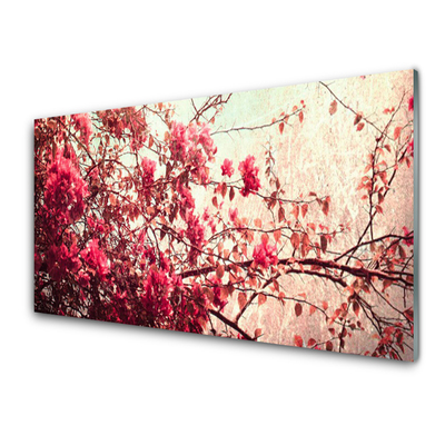 Plexiglas® Wall Art Branches leaves nature brown orange