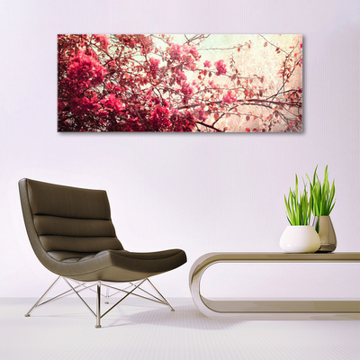 Plexiglas® Wall Art Branches leaves nature brown orange