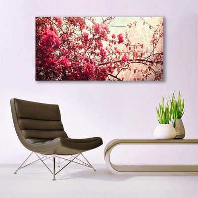 Plexiglas® Wall Art Branches leaves nature brown orange