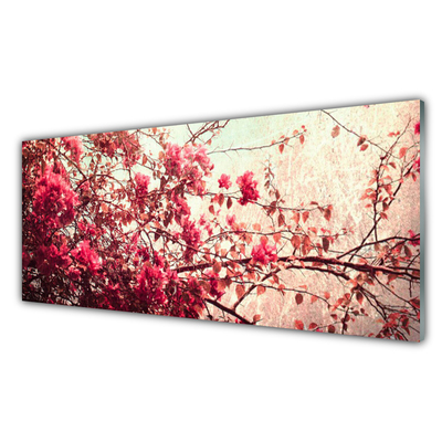 Plexiglas® Wall Art Branches leaves nature brown orange