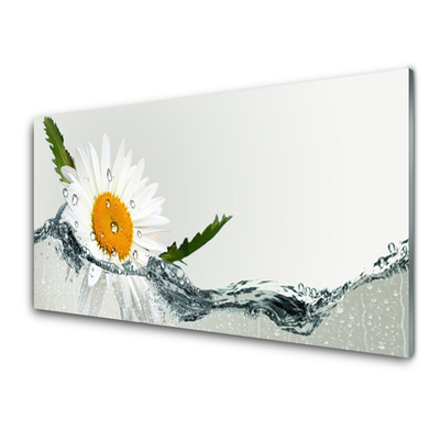 Plexiglas® Wall Art Daisy water art yellow white blue