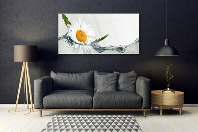 Plexiglas® Wall Art Daisy water art yellow white blue